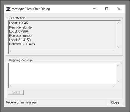 Remote Message Chat Example Client