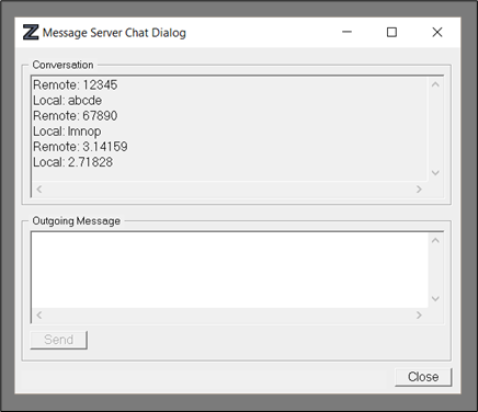 Remote Message Chat Example Server